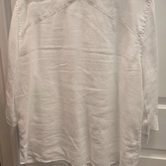 Chico's White Linen Button Down Shirt - Picture 1 of 3